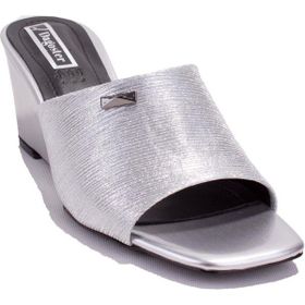Dagoster DZA07-108524344CN Gümüş Dolgu Taban Topuklu Kadın Terlik