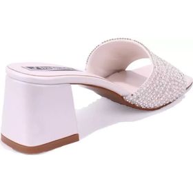 Dagoster DZA07-1296103 Sedef Topuklu Abiye Kadın Terlik