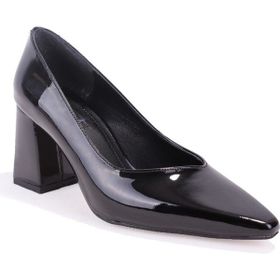 Dagoster DZA07-129615 Siyah Rugan Stiletto Kadın Topuklu Ayakkabı