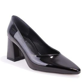 Dagoster DZA07-129615 Siyah Rugan Stiletto Kadın Topuklu Ayakkabı