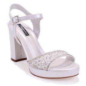 Dagoster DZA07-337140 Sedef Boncuklu Platform Kadın Topuklu Ayakkabı