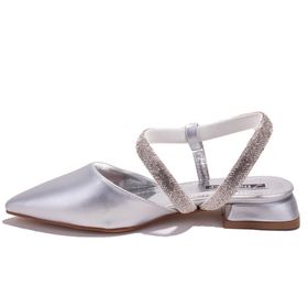 Dagoster DZA07-36503811 Gümüş Klasik Kadın Topuklu Ayakkabı