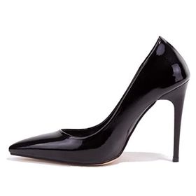 Dagoster DZA07-388460 Siyah Rugan Stiletto Kadın Topuklu Ayakkabı