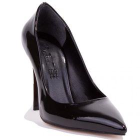 Dagoster DZA07-388460 Siyah Rugan Stiletto Kadın Topuklu Ayakkabı