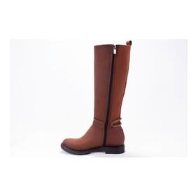 Dagoster DZA07-43621911 Taba Günlük Streçli Düz Topuk Kadın Çizme