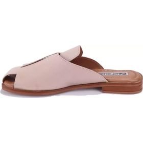 Dagoster DZA07-60216229 Bej Günlük Ortopedik Deri Spor Kadın Terlik