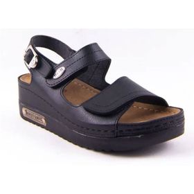 Dagoster DZA37-3014 Siyah Günlük Ortopedik Kadın Sandalet