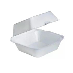 Dagyuce 15x15x8 cm 100 Adet Tek Kullanımlık Köpük Hamburger Kapaklı Kase Kutu