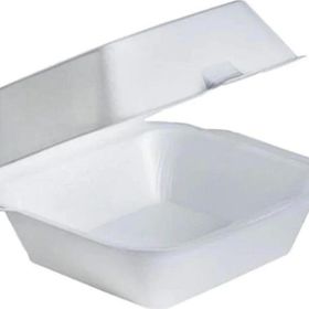 Dagyuce 15x15x8 cm 30 Adet Tek Kullanımlık Köpük Hamburger Kapaklı Kase Kutu