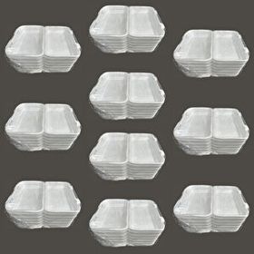 Dagyuce 36D 23.5x15 cm 10x20 Adet Tek Kullanımlık Köpük İskender Kapaklı Kase Kutu