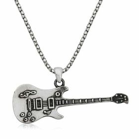 Daha Yok Mu 925 Ayar Gümüş Elektro Gitar Erkek Gümüş Kolye