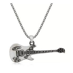 Daha Yok Mu 925 Ayar Gümüş Elektro Gitar Erkek Gümüş Kolye