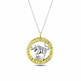 Daha Yok Mu 925 Ayar Gümüş Gold Boğa Burcu Kadın Gümüş Kolye