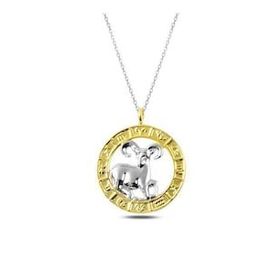 Daha Yok Mu 925 Ayar Gümüş Gold Koç Burcu Kadın Gümüş Kolye