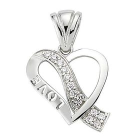 Daha Yok Mu 925 Ayar Gümüş Love Kalp Kadın Gümüş Kolye