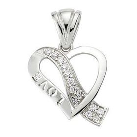 Daha Yok Mu 925 Ayar Gümüş Love Kalp Kadın Gümüş Kolye