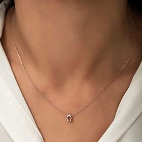 Daha Yok Mu 925 Ayar Gümüş Rose 3 Boyutlu Ö Harf Kadın Gümüş Kolye