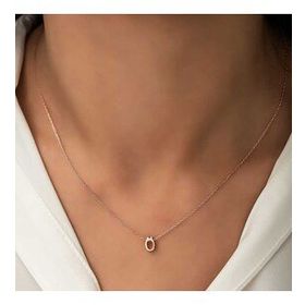 Daha Yok Mu 925 Ayar Gümüş Rose 3 Boyutlu Ö Harf Kadın Gümüş Kolye
