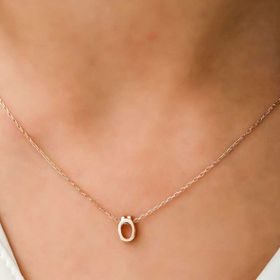 Daha Yok Mu 925 Ayar Gümüş Rose 3 Boyutlu Ö Harf Kadın Gümüş Kolye