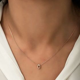 Daha Yok Mu 925 Ayar Gümüş Rose 3 Boyutlu Ö Harf Kadın Gümüş Kolye