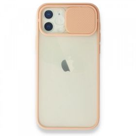 Daha Yok Mu iPhone 12 Palm Buzlu Kamera Sürgülü Pembe Silikon Kılıf