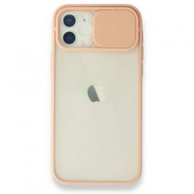 Daha Yok Mu iPhone 12 Palm Buzlu Kamera Sürgülü Pembe Silikon Kılıf