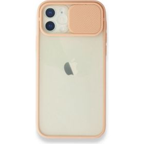 Daha Yok Mu iPhone 12 Palm Buzlu Kamera Sürgülü Pembe Silikon Kılıf