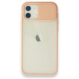 Daha Yok Mu iPhone 12 Palm Buzlu Kamera Sürgülü Pembe Silikon Kılıf