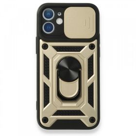 Daha Yok Mu iPhone 12 Pars Lens Yüzüklü Gold Silikon Kılıf