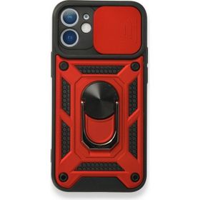 Daha Yok Mu iPhone 12 Pars Lens Yüzüklü Kırmızı Silikon Kılıf