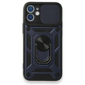 Daha Yok Mu iPhone 12 Pars Lens Yüzüklü Lacivert Silikon Kılıf