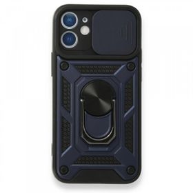 Daha Yok Mu iPhone 12 Pars Lens Yüzüklü Lacivert Silikon Kılıf
