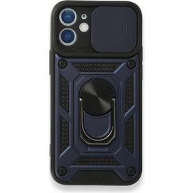 Daha Yok Mu iPhone 12 Pars Lens Yüzüklü Lacivert Silikon Kılıf