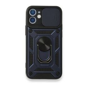Daha Yok Mu iPhone 12 Pars Lens Yüzüklü Lacivert Silikon Kılıf