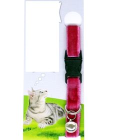 Daha Yok Mu Kadife Dokulu Ayarlanabilir Çıngıraklı Kedi Tasması