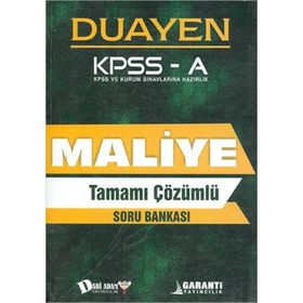 Dahi Adam Kpss A Grubu Maliye Duayen Soru Bankası - Kolektif