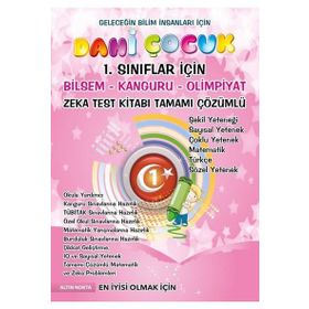Dahi Çocuk 1. Sınıflar İçin Bilsem - Kanguru - Olimpiyat Zeka Kitabı Tamamı Çözümlü - kollektif