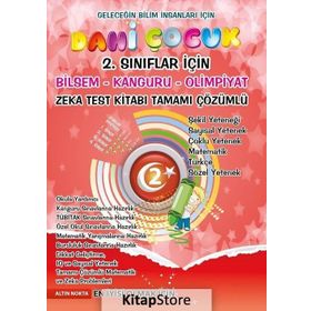 Dahi Çocuk 2. Sınıflar İçin Bilsem - Kanguru - Olimpiyat Zeka Kitabı Tamamı Çözümlü - Aysel Ertan Rafet Türk