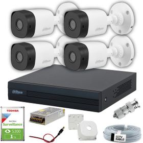 Dahua 4 Kameralı 20 m Gece Görüşlü Full hd Güvenlik Kamera Seti