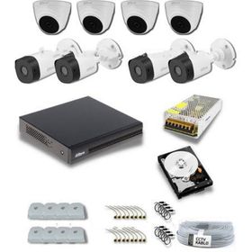 Dahua 8 Kameralı XVR1B08 H265+ 2 mp 1080P Hdcvı Full Hazır Set 8'li Set Dış Mekan Set