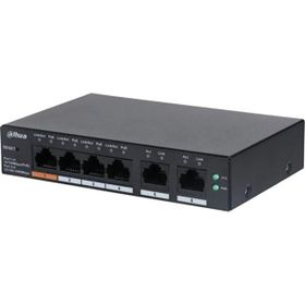Dahua CS4006-4ET-60 4 Port Gigabit PoE 60 W 2 Port Gigabit Uplink PoE Masaüstü Switch