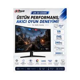 Dahua LM24-E240C 23.6 inç 240Hz 1ms Curved Monitör