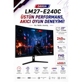 Dahua LM27-E240C 27 inç 240Hz 1ms Curved Monitör