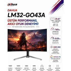 Dahua LM32-GO43A 31.5 inç 165Hz 0.03ms 4K QD-OLED Oyuncu Monitörü