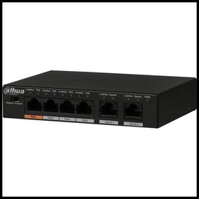 Dahua PFS3006-4ET-60-V2 4 Port Megabit PoE 60W 2 Port Uplink Yönetilemez Masaüstü Switch