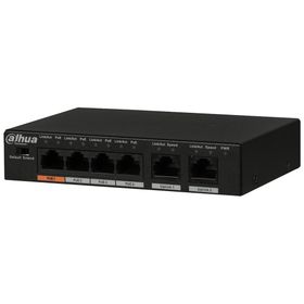 Dahua PFS3006-4ET-60-V2 4 Port Megabit PoE 60W 2 Port Uplink Yönetilemez Masaüstü Switch
