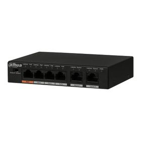 Dahua PFS3006-4ET-60-V2 4 Port Megabit PoE 60W 2 Port Uplink Yönetilemez Masaüstü Switch