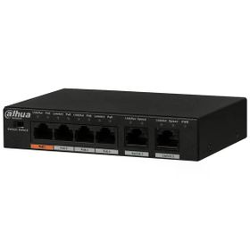 Dahua PFS3006-4ET-60-V2 4 Port Megabit PoE 60W 2 Port Uplink Yönetilemez Masaüstü Switch
