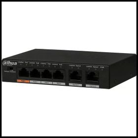 Dahua PFS3006-4ET-60-V2 4 Port Megabit PoE 60W 2 Port Uplink Yönetilemez Masaüstü Switch