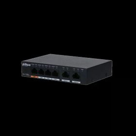 Dahua PFS3006-4GT-60-V2 4 Port Gigabit PoE 2 Port Uplink 60 W Plastik Kasa Masasütü PoE Switch